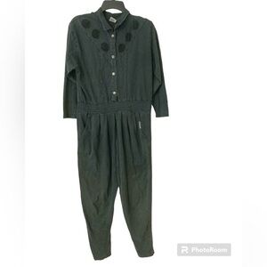 Vintage Western Cowboy Montana Embroidered Jumpsuit Green Size S